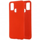 Samsung Galaxy A21s (A217) Shell cieta silikona (TPU) sarkans apvalks
