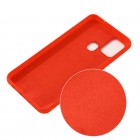Samsung Galaxy A21s (A217) Shell cieta silikona (TPU) sarkans apvalks