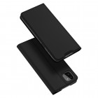 Samsung Galaxy A22 „Dux Ducis“ Skin sērijas melns ādas atvērams maciņš