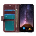 Samsung Galaxy A22 atvēramais ādas brūns maciņš (maks)