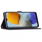 Samsung Galaxy A23 5G (SM-A236B) atvēramais ādas melns retro maciņš (maks)