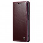 Samsung Galaxy A23 5G (SM-A236B, SM-M236B, SM-E236B) „CaseMe“ Leather solīds atvēramais ādas bordo maciņš - maks