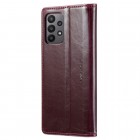 Samsung Galaxy A23 5G (SM-A236B, SM-M236B, SM-E236B) „CaseMe“ Leather solīds atvēramais ādas bordo maciņš - maks