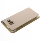 Samsung Galaxy A3 (2016) A310 zelta atvēramais Smart Wallet ādas maciņš - maks