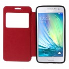 Samsung Galaxy A3 2015 (A300F) Smart Window atvēramais sarkans maciņš