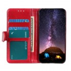 Samsung Galaxy A33 5G (SM-A336E) atvēramais ādas sarkans maciņš (maks)