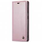 Samsung Galaxy A35 CaseMe Leather solīds atvēramais ādas rozs maciņš - maks