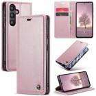 Samsung Galaxy A35 CaseMe Leather solīds atvēramais ādas rozs maciņš - maks