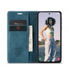 Samsung Galaxy A36 CaseMe Retro solīds atvēramais ādas zaļš maciņš - maks