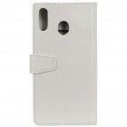 Samsung Galaxy A40 (A405F) atvēramais ādas balts maciņš (maks)