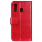 Samsung Galaxy A40 (A405F) atvēramais ādas sarkans maciņš (maks)