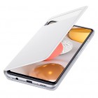 Samsung Galaxy A42 5G oficiāls S View Wallet Cover atvērams balts maciņš (maks)