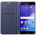 Samsung Galaxy A5 (2016) A510 oficiāls Flip Wallet Cover atvērams zils ādas maciņš (maks)