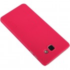 Sony Xperia M4 Aqua Nillkin Frosted Shield sarkans plastmasas apvalks + ekrāna aizsargplēve 