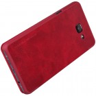 Greznais „Nillkin“ Qin sērijas ādas atvērams sarkans Samsung Galaxy A5 (2016) A510 maciņš