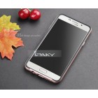 Samsung Galaxy A5 (2016) A510 „IPAKY“ cieta silikona (TPU) melns apvalks (apmales - rozā krāsā)