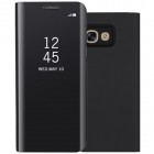 Samsung Galaxy A5 2017 (A520) plastmasas atvērams melns ādas maciņš