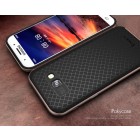 Samsung Galaxy A5 2017 (A520) „IPAKY“ cieta silikona (TPU) melns apvalks (apmales - rozā krāsā)