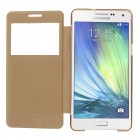Samsung Galaxy A5 view window atvēramais zelta maciņš