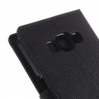 „Mercury“ Fancy Samsung Galaxy A5 (A500F) melns ādas maciņš