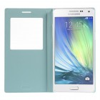 Samsung Galaxy A5 gaiši zils atvēramais Smart Window ādas maciņš
