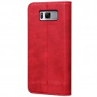 Samsung Galaxy A50 A505F (A50s A507F, A30s A307F) „Deluxe“ ādas atvēramais sarkans maciņš (maks)