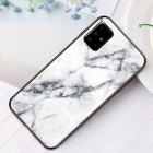 Samsung Galaxy A51 "Marble" cieta silikona (TPU) balts apvalks