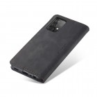 Samsung Galaxy A52 5G (A526B, A525F) CaseMe Retro solīds atvēramais ādas melns maciņš - maks