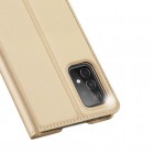Samsung Galaxy A52 5G (A526B, A525F) Dux Ducis Skin sērijas zelta ādas atvērams maciņš