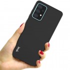 Samsung Galaxy A52 5G (A526B, A525F) „Imak“ cieta silikona (TPU) melns apvalks