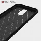 Samsung Galaxy A6+ 2018 (A605F) „Carbon“ cieta silikona (TPU) melns apvalks