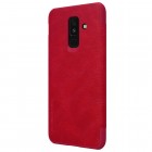 Greznais „Nillkin“ Qin sērijas ādas atvērams sarkans Samsung Galaxy A6+ 2018 (A605F) maciņš