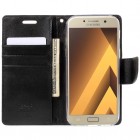 „Mercury“ Goospery Samsung Galaxy A7 2017 (A720) melns ādas maciņš