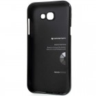 Galaxy A7 2017 (A720) Mercury melns cieta silikona (TPU) apvalks