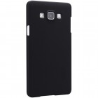 Samsung Galaxy A7 Nillkin Frosted Shield melns plastmasas apvalks + ekrāna aizsargplēve