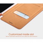 Greznais „Nillkin“ Qin sērijas ādas atvērams brūns Samsung Galaxy A7 maciņš