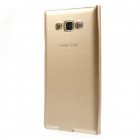 Samsung Galaxy A7 zelta atvēramais View Window ādas maciņš