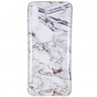 Samsung Galaxy A7 2018 (A750) „Marble“ cieta silikona (TPU) balts apvalks