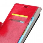 Samsung Galaxy A70 (A705F) atvēramais ādas sarkans maciņš (maks)