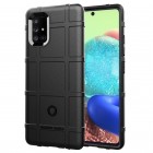 Samsung Galaxy A71 (5G) „Stiff“ cieta silikona (TPU) melns apvalks