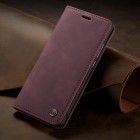 Samsung Galaxy A71 (A715) CaseMe Retro solīds atvēramais ādas bordo maciņš - maks