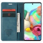 Samsung Galaxy A71 (A715) CaseMe Retro solīds atvēramais ādas zaļš maciņš - maks