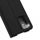 Samsung Galaxy A72 5G (A726B, A725F) Dux Ducis Skin sērijas melns ādas atvērams maciņš