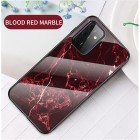 Samsung Galaxy A72 (A726B, A725F) „Marble“ cieta silikona (TPU) sarkans apvalks