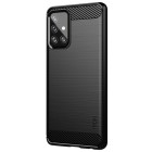 Samsung Galaxy A72 (A726B) „Mofi“ cieta silikona (TPU) melns apvalks
