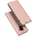 Samsung Galaxy A8+ 2018 (A730F) „Dux Ducis“ Skin sērijas rozs ādas atvērams maciņš