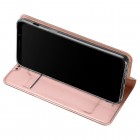 Samsung Galaxy A8+ 2018 (A730F) „Dux Ducis“ Skin sērijas rozs ādas atvērams maciņš