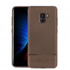 Samsung Galaxy A8+ 2018 (A730F) „Armor“ cieta silikona (TPU) brūns apvalks