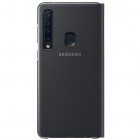 Samsung Galaxy A9 2018 (A9 Star Pro) oficiāls Wallet Cover atvērams melns ādas maciņš (maks)