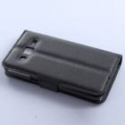 Samsung Galaxy Core Prime (G360) atvēramais melns ādas Litchi maciņš